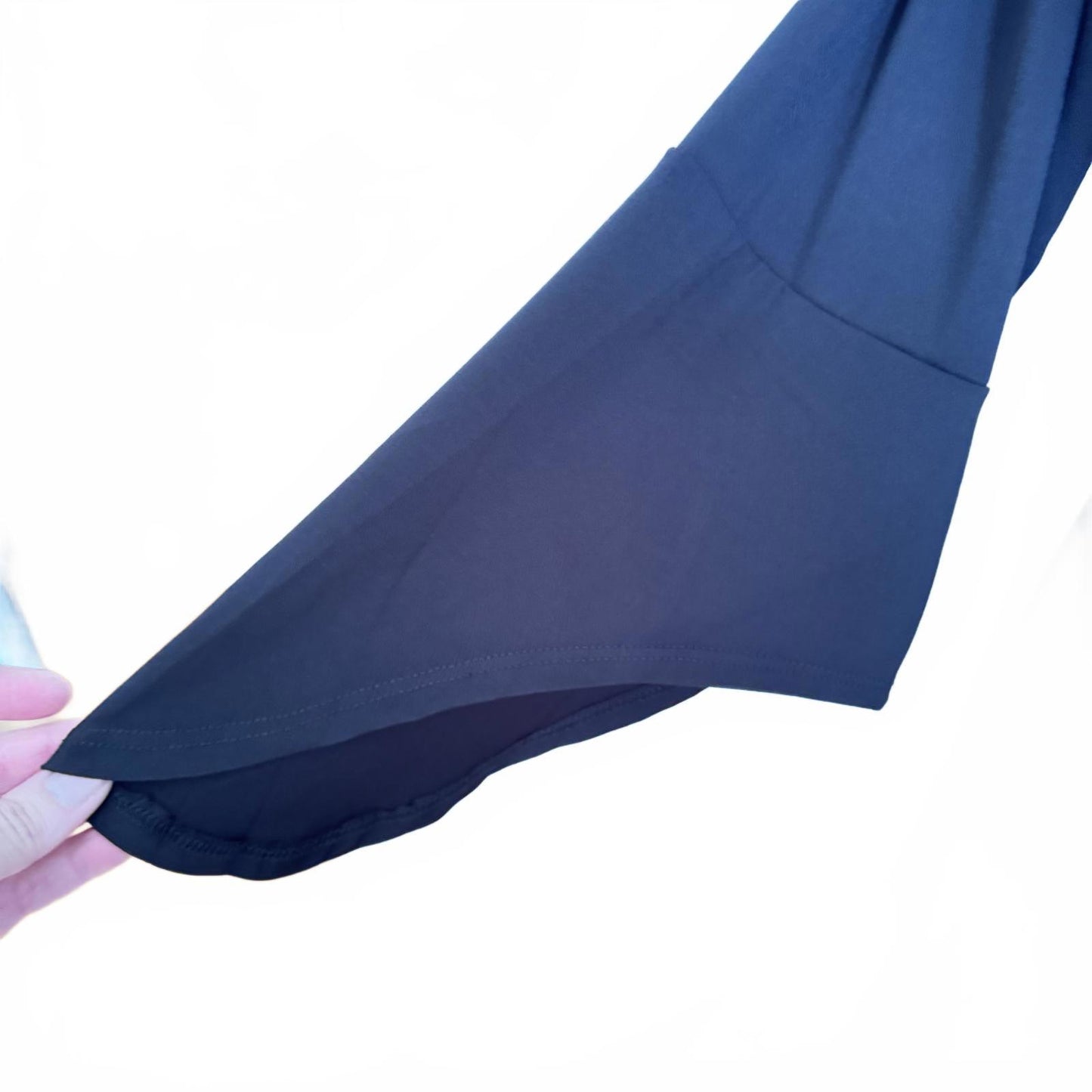 Elegant Black A-Line Dress with Bell Sleeves Sunny Leigh Size XL NWT