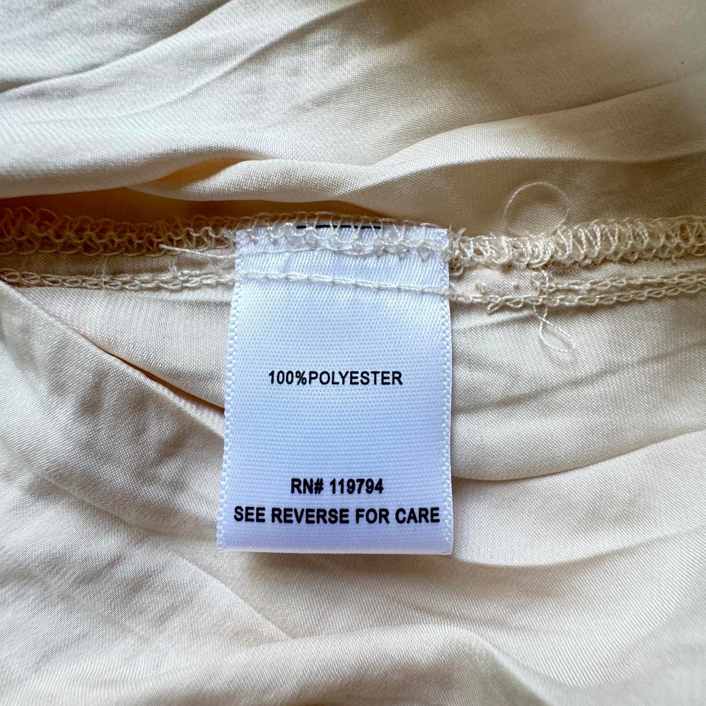 Stylish T.E. by Tracy Evans Cream Blouse - Size L Breezy Summer Fit NWOT