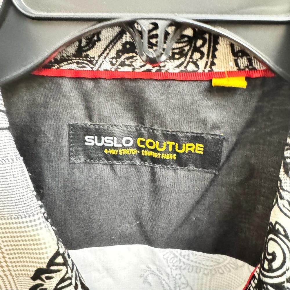 Mens Black and White Casual Button Down Shirt XXL