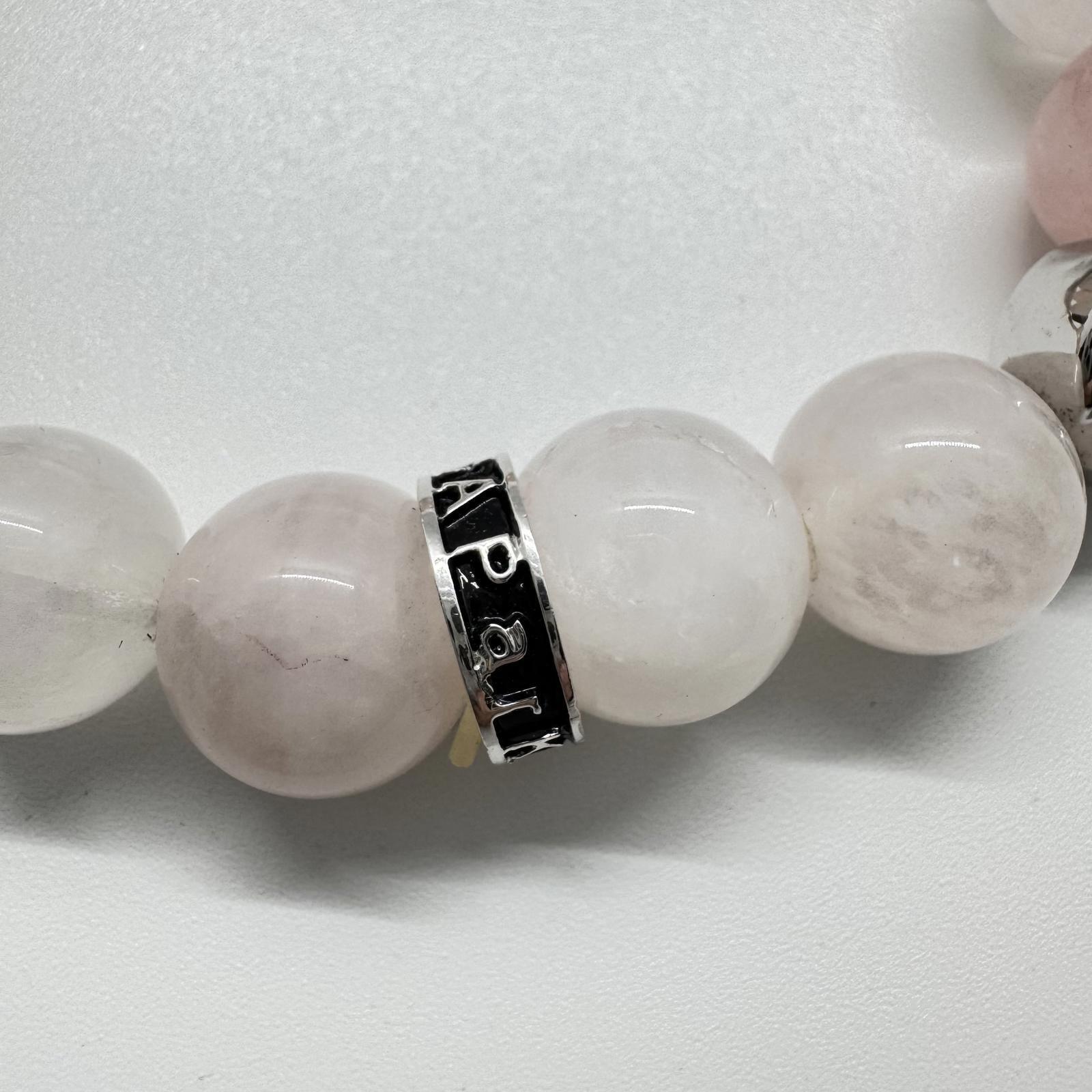 Rose Quartz Beaded Bracelet – Stretch Boho Healing Gemstone Jewelry
