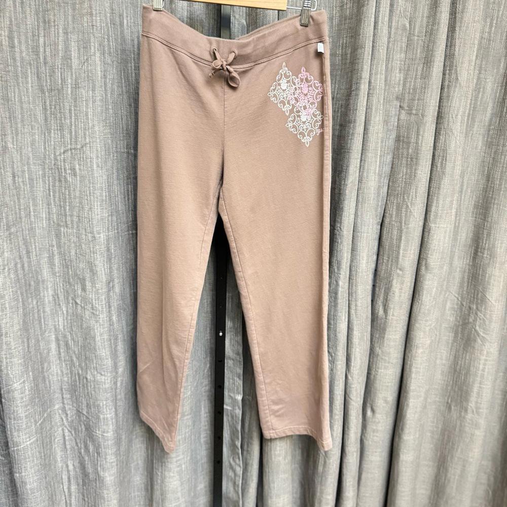 New York & Company Tan Sweatpants with Elastic Waistband and Drawstring
