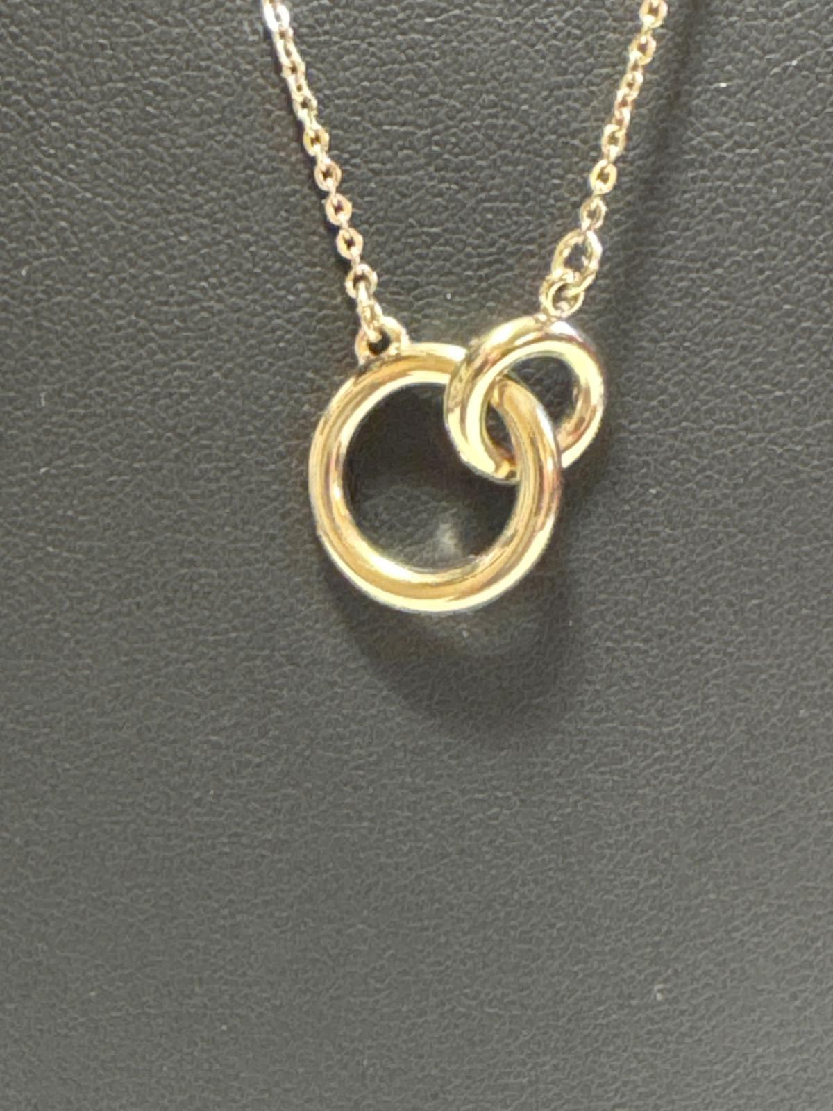 LOFT Gold-Tone Interlocking Rings Necklace – Minimalist Layering Jewelry