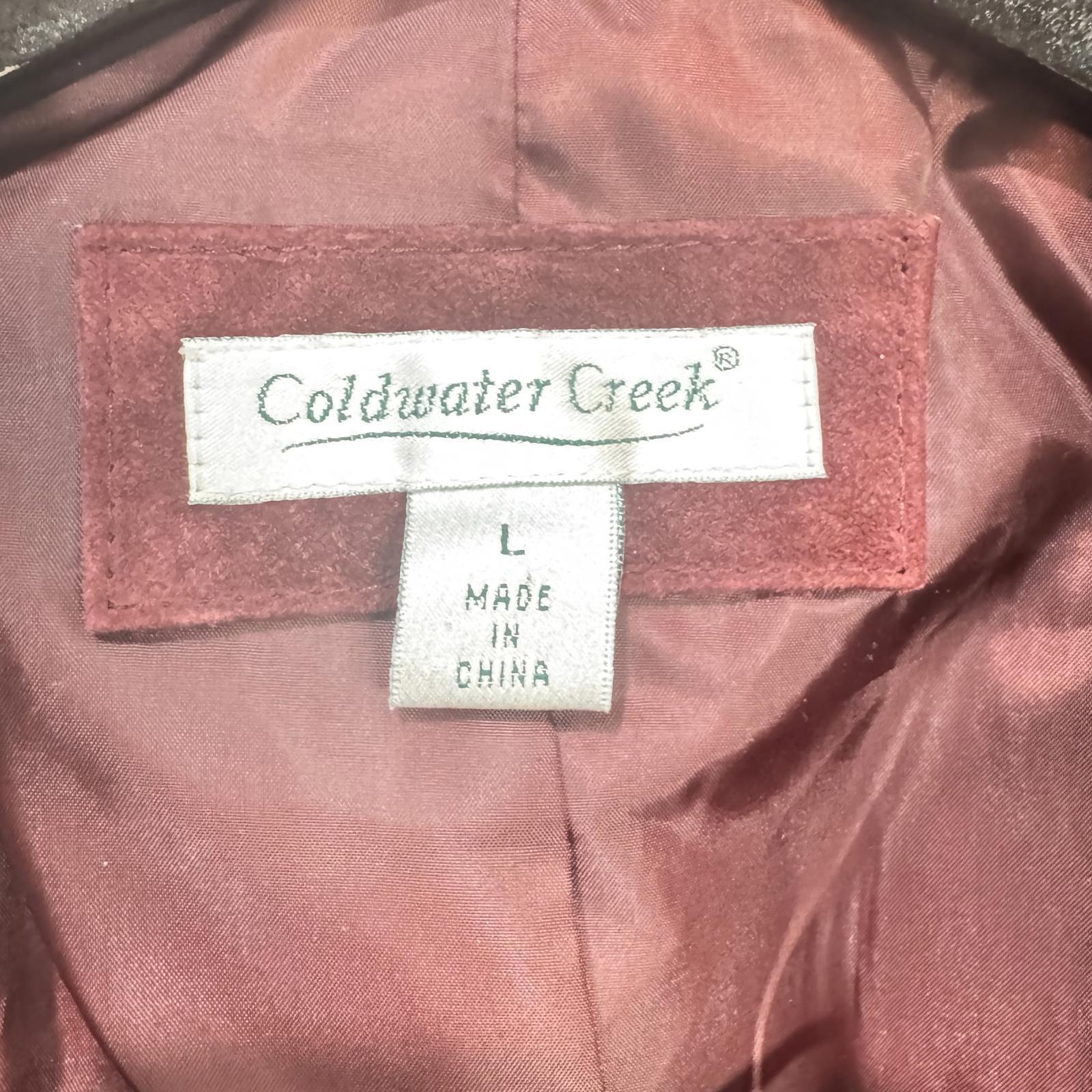Coldwater Creek Burgandy Red Suede Leather Blazer Jacket – Women’s Size L