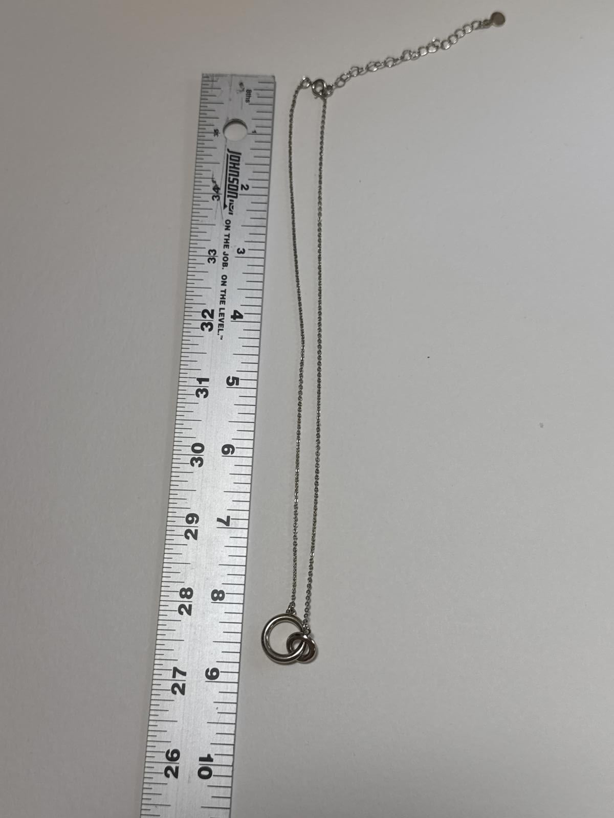 LOFT Gold-Tone Interlocking Rings Necklace – Minimalist Layering Jewelry