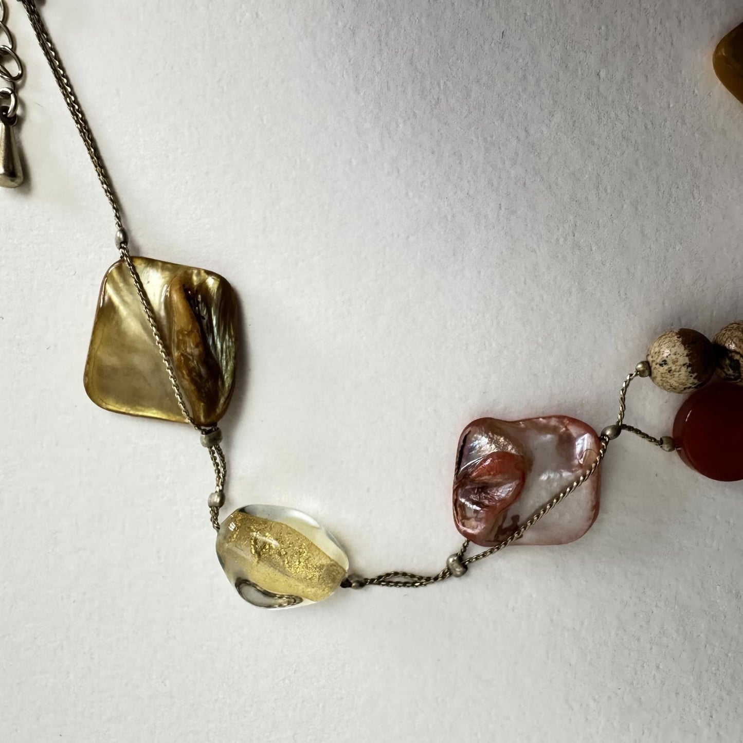 Boho Multi-Tone Beaded Necklace – Festival Jewelry Statement Necklace 