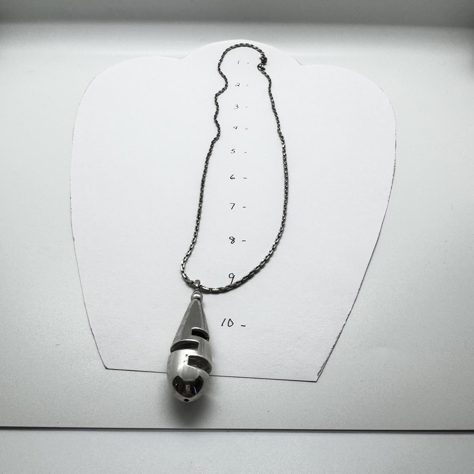 Stylish Monet Silver Tone Pendant Necklace