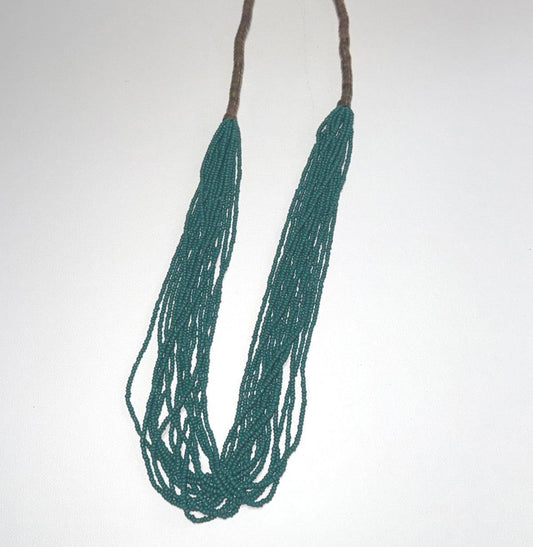 Boho Multi-Strand Beaded Necklace – Rustic Tribal Layered Jewelry