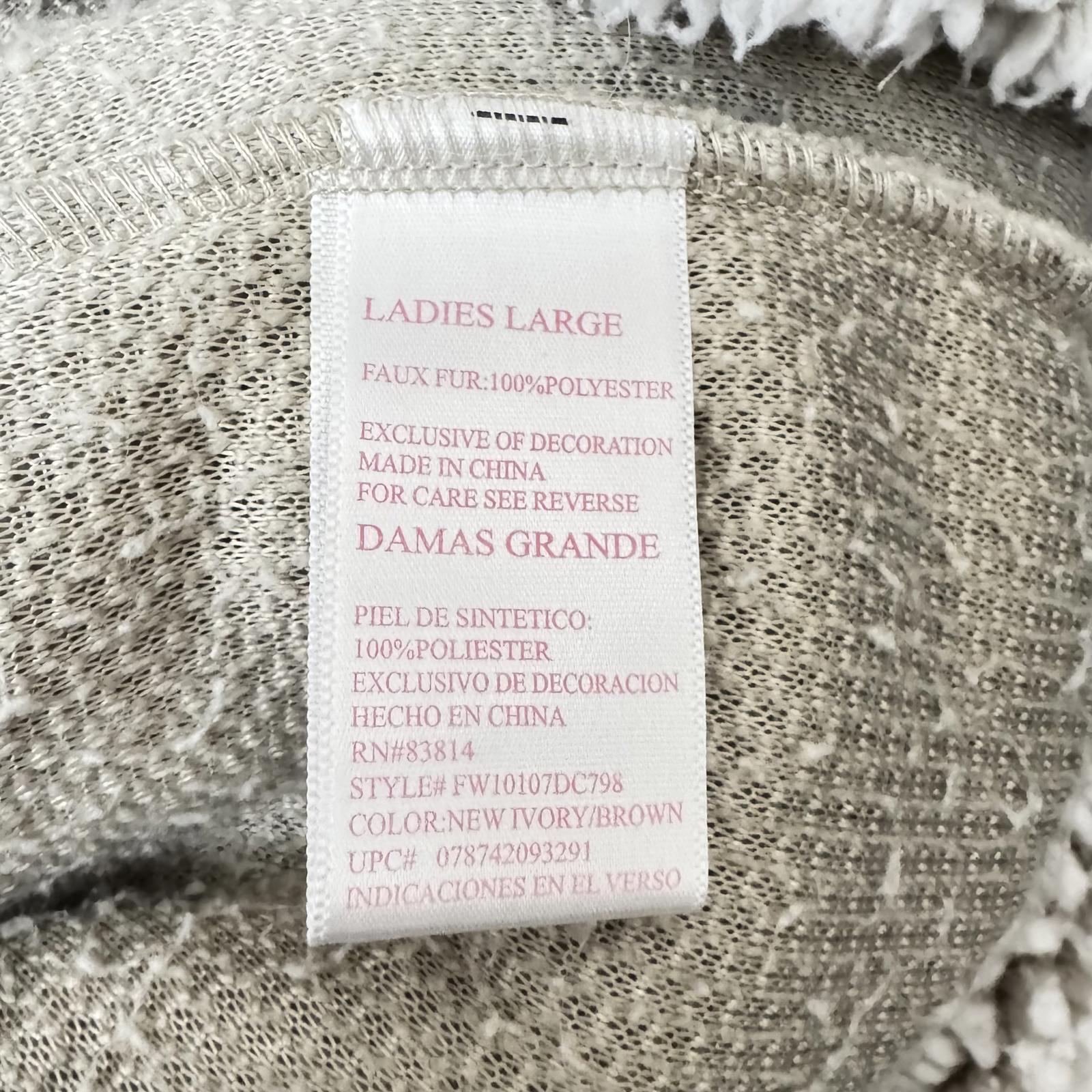 Cozy Sherpa Pullover - Light Ivory, Large