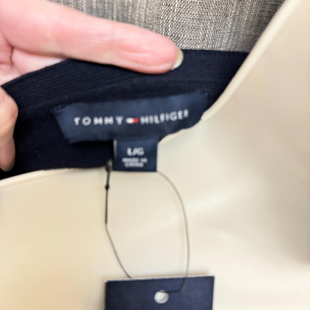 Tommy Hilfiger Gray Studded Women's Jersey Top L