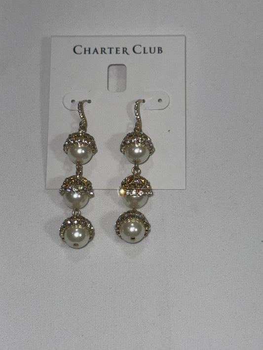 Charter Club Elegant Pearl Drop Earrings NWT