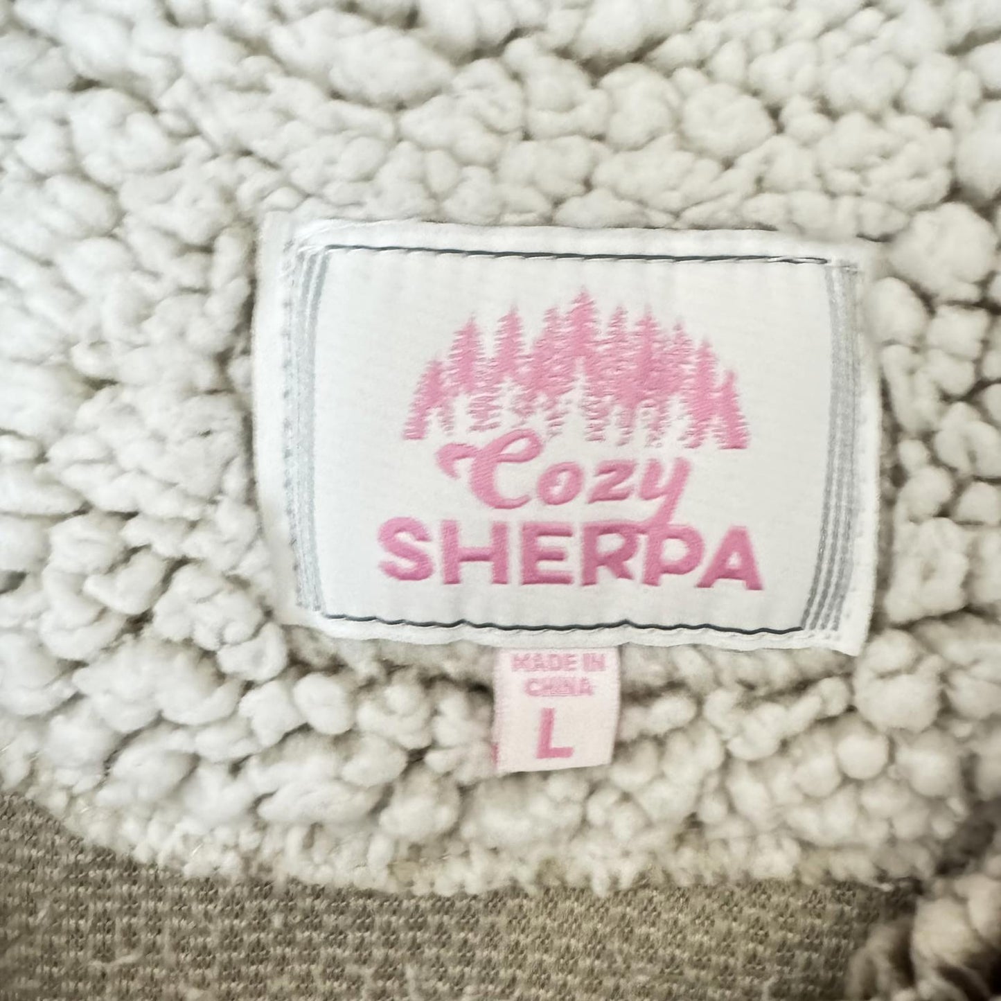 Cozy Sherpa Pullover - Light Ivory, Large