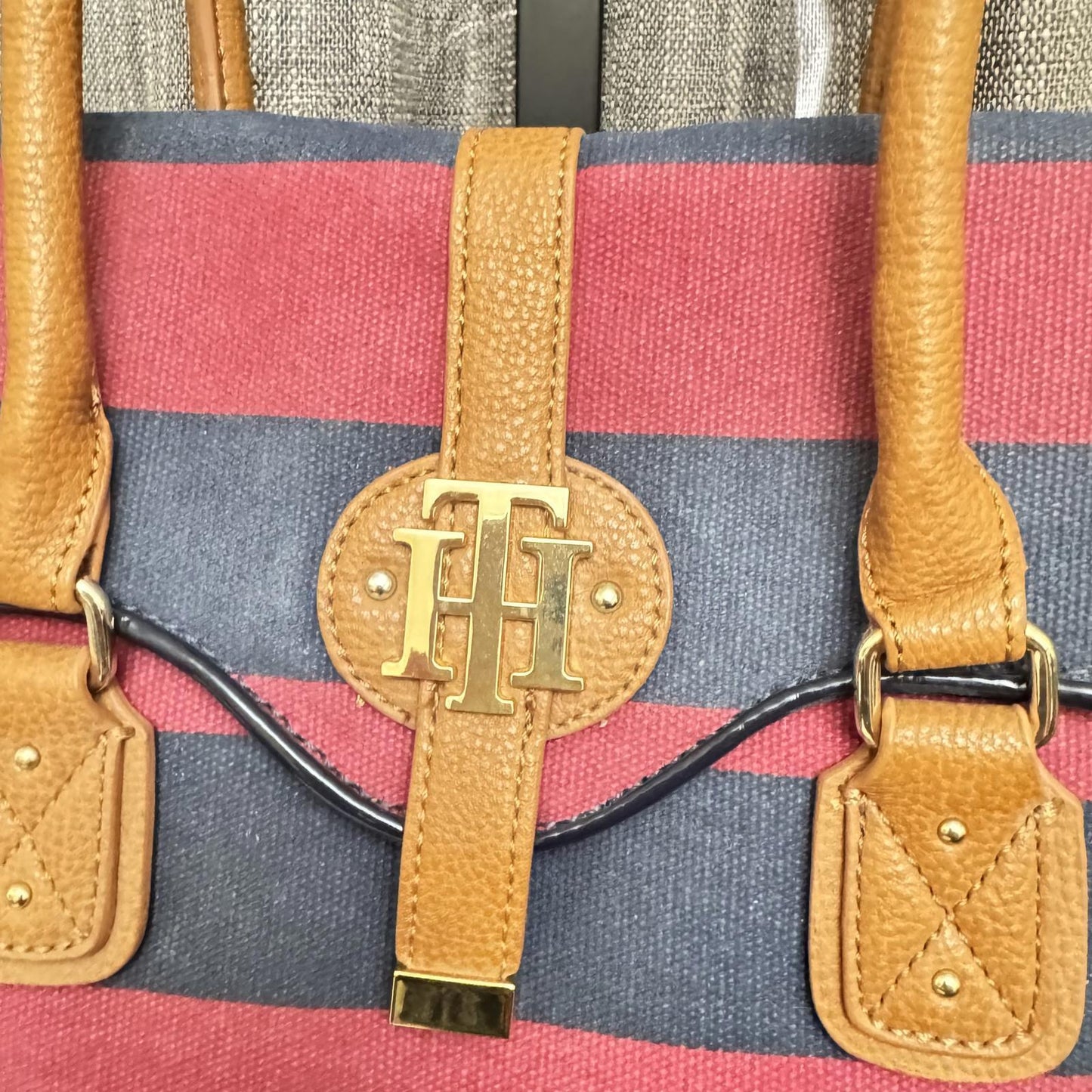 Stylish Tommy Hilfiger Striped Handbag