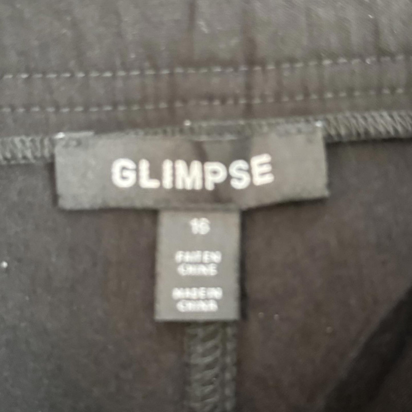 Glimpse Women's Black Stretch Pants - Size 16, Casual & Comfortable