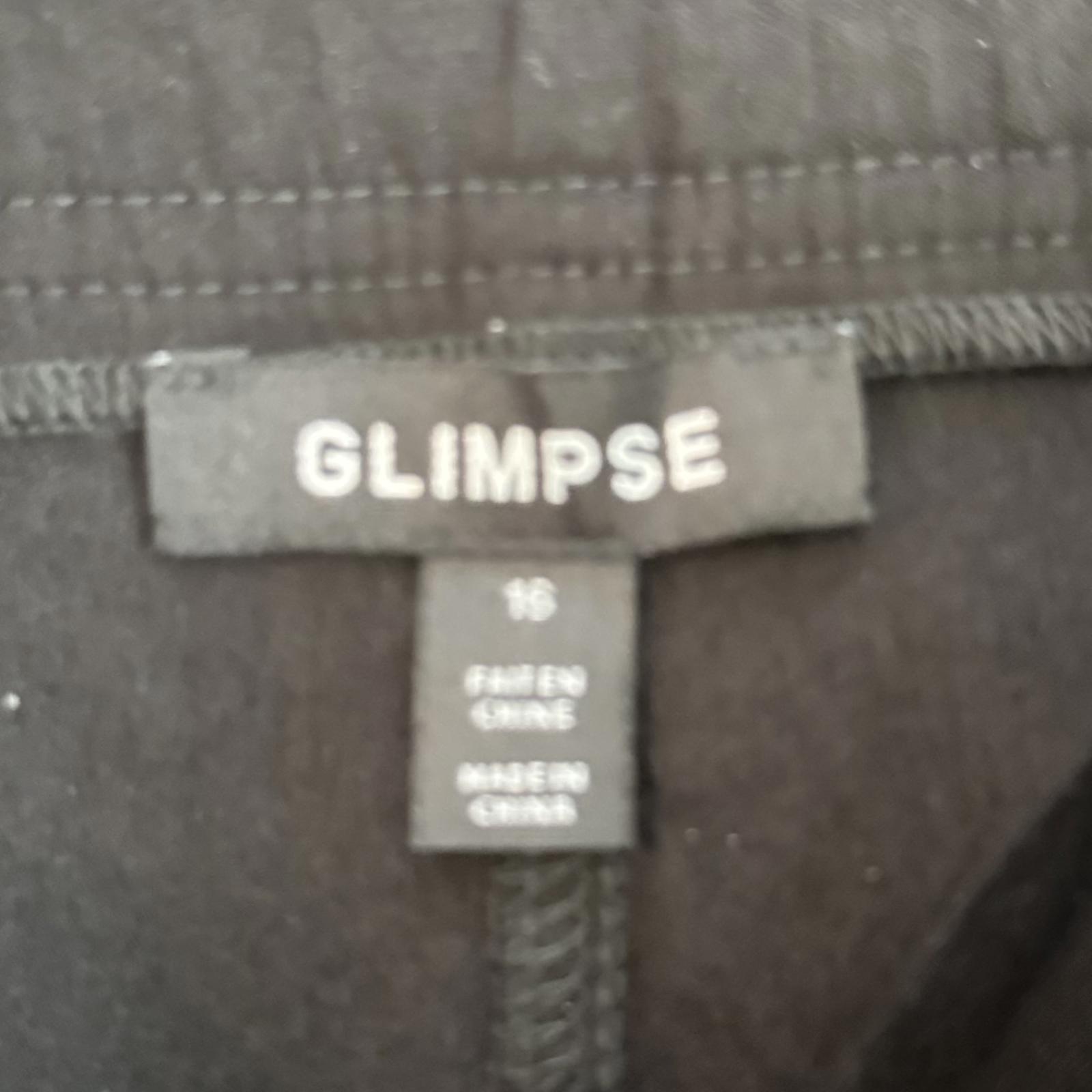 Glimpse Women's Black Stretch Pants - Size 16, Casual & Comfortable