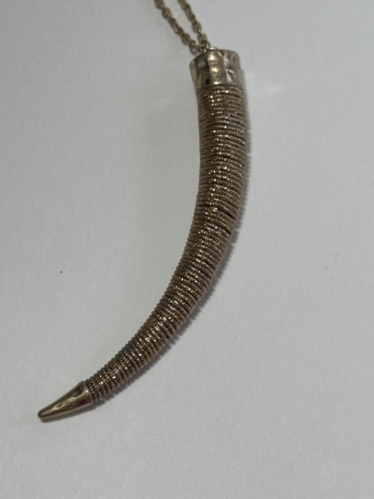 Brass Wire-Wrapped Horn Pendant Necklace – Boho Tribal Tusk Jewelry