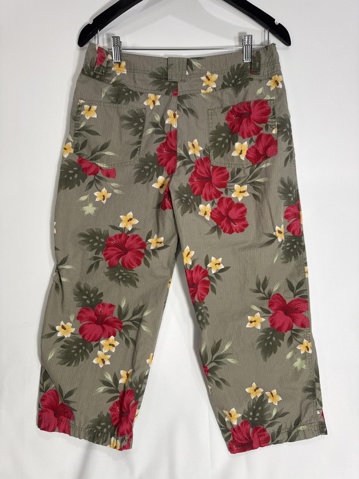 Tropical Floral Print Capris Pants Jamacia Bay Size 10 Spring Summer