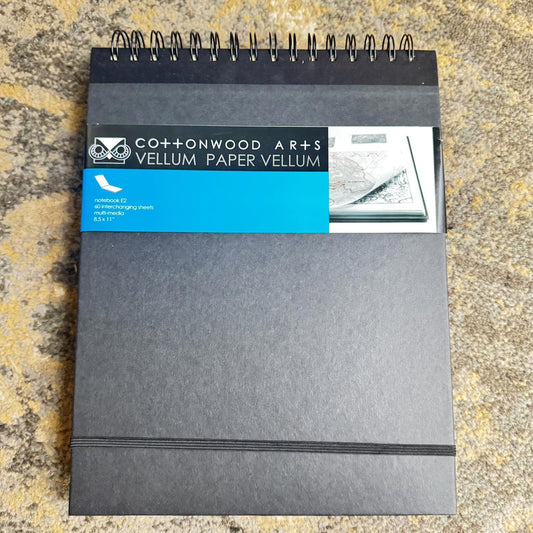 Cottonwood Arts Vellum Paper Notebook - 9x12 inches, 40 SheetsCo Artist Sketchbo