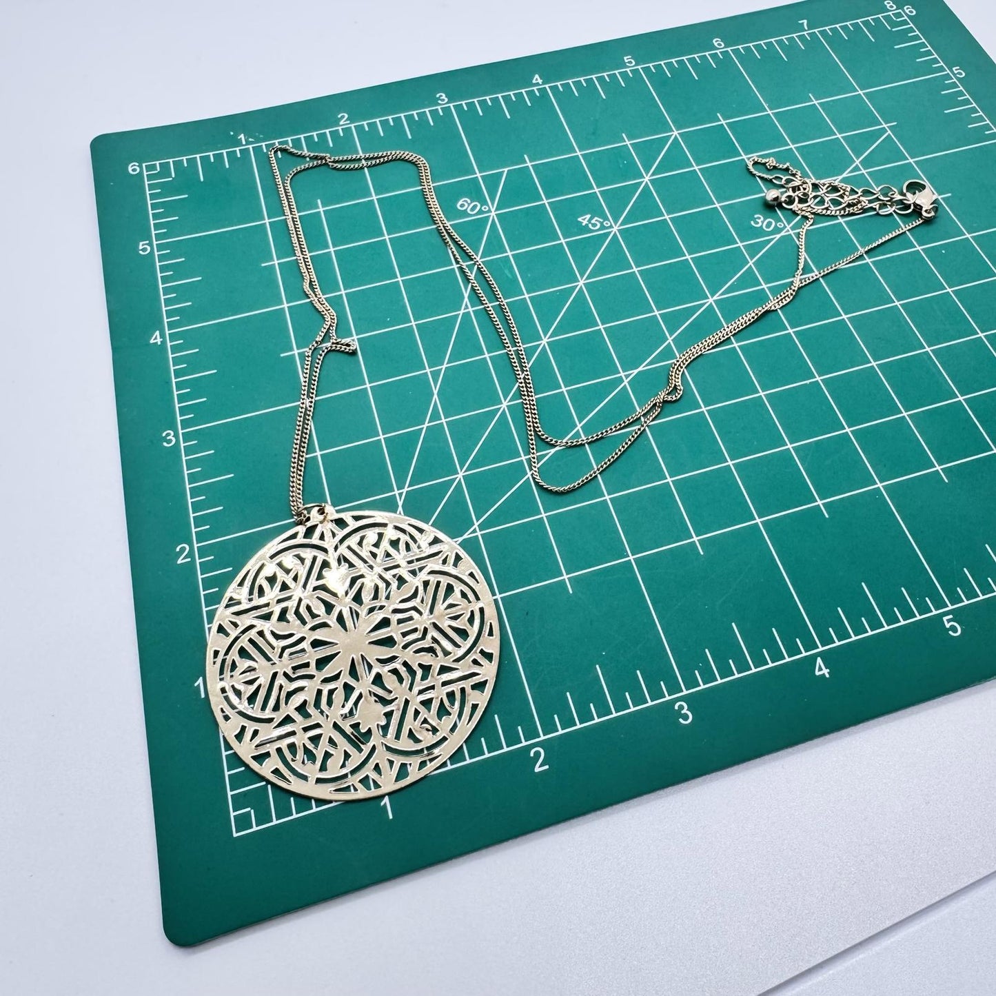 Elegant Gold-Tone Filigree Necklace