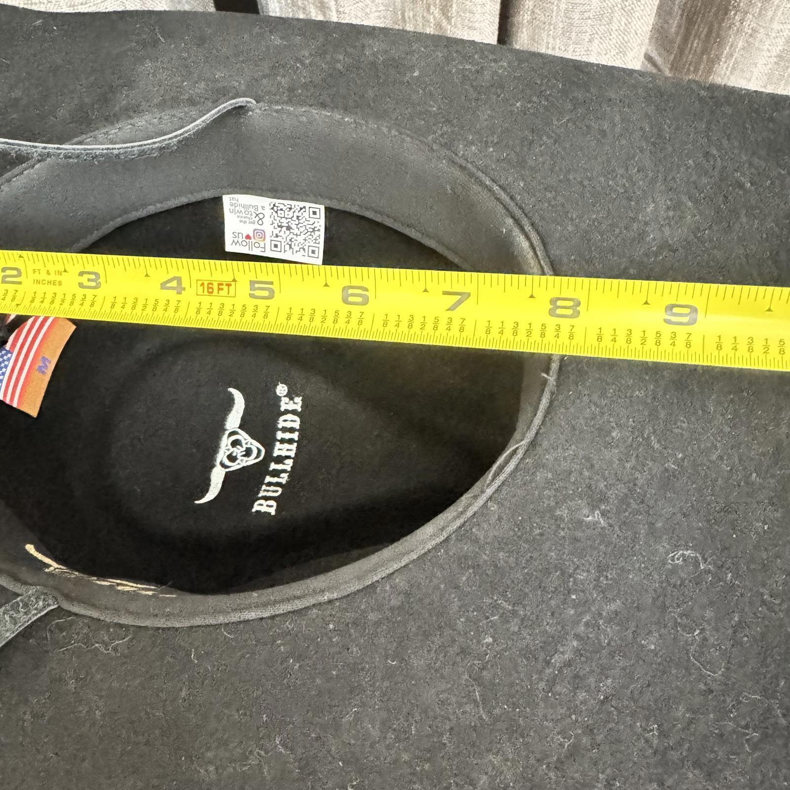 Bullhide Classic Black Cowboy Hat Size Med. 7-1/8