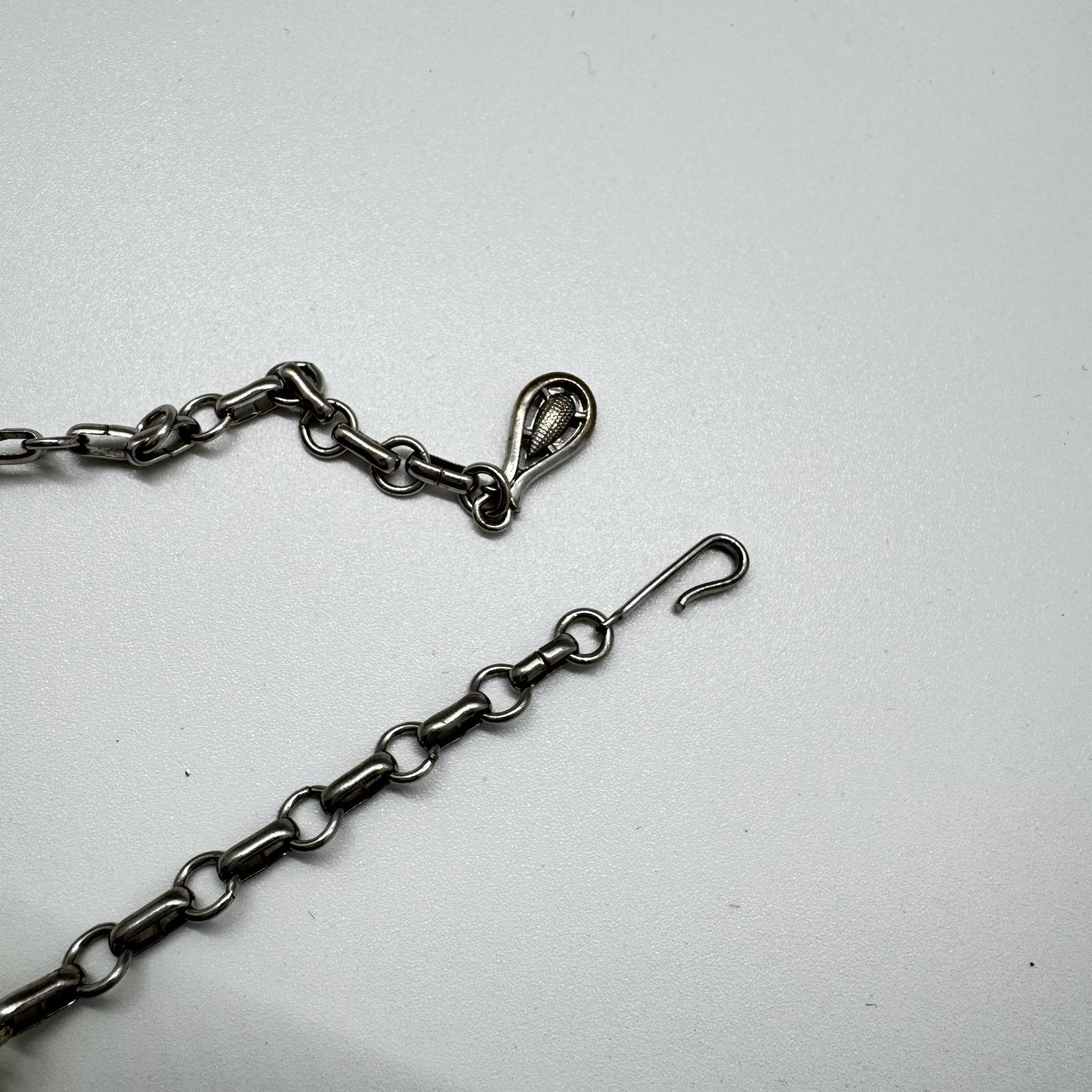 Vintage Silver-Tone Leaf Link Necklace – Art Deco Filigree Choker, Adjustable