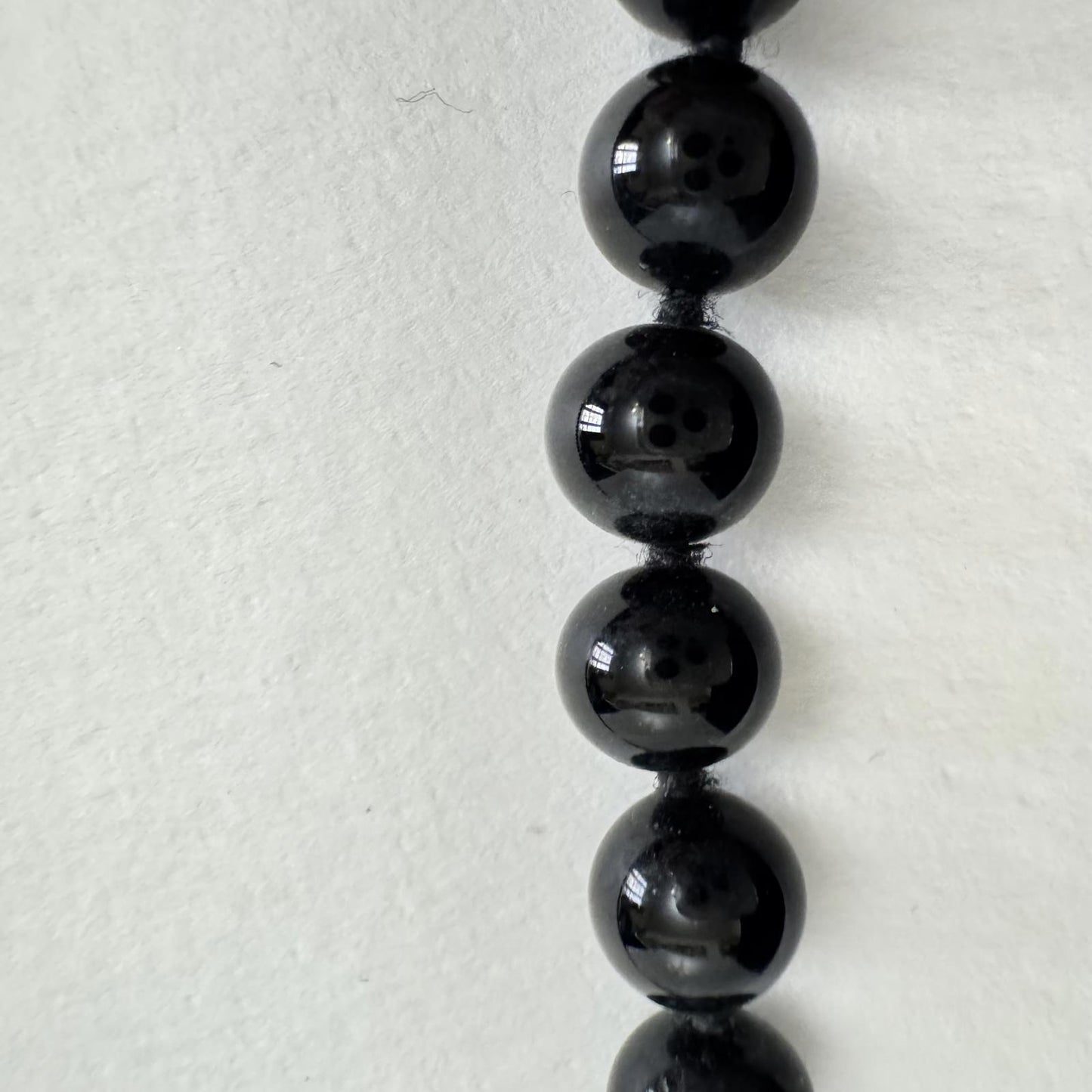 Monet Classic Black Beaded Necklace – Minimalist Vintage Jewelry
