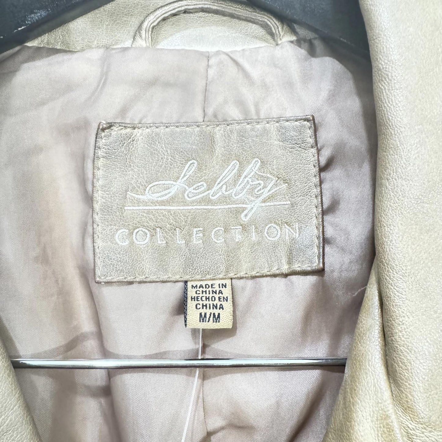 Sebby Collection Faux Leather Moto Jacket – Tan, Women's Medium (NWT) M