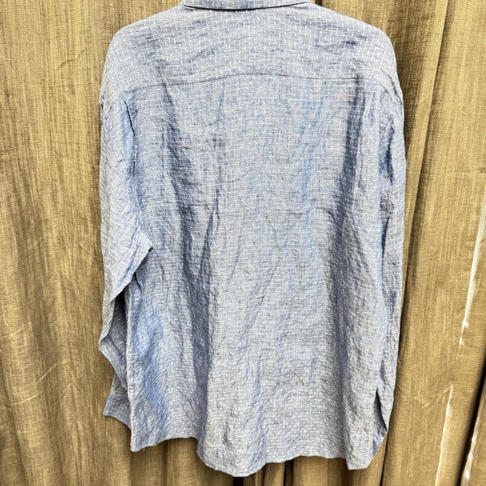 Scarci Italian Blue Casual Button Down Shirt Old Money Style