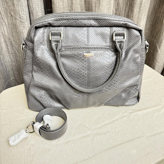 Stylish Gray Snakeskin Texture Handbag by Jeweli