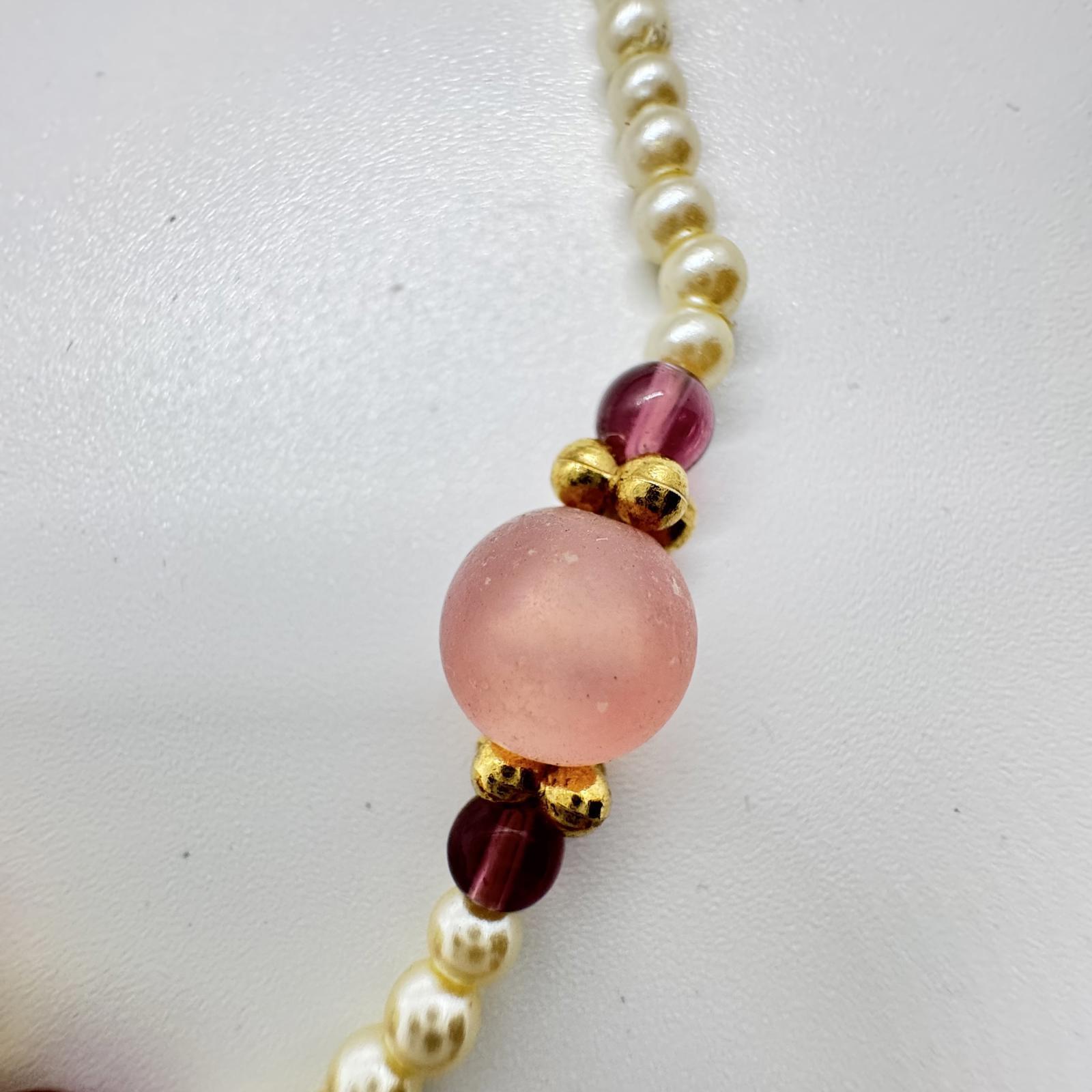Vintage 1928 Jewelry Co. Pearl & Pink Bead Necklace – Romantic Floral Design