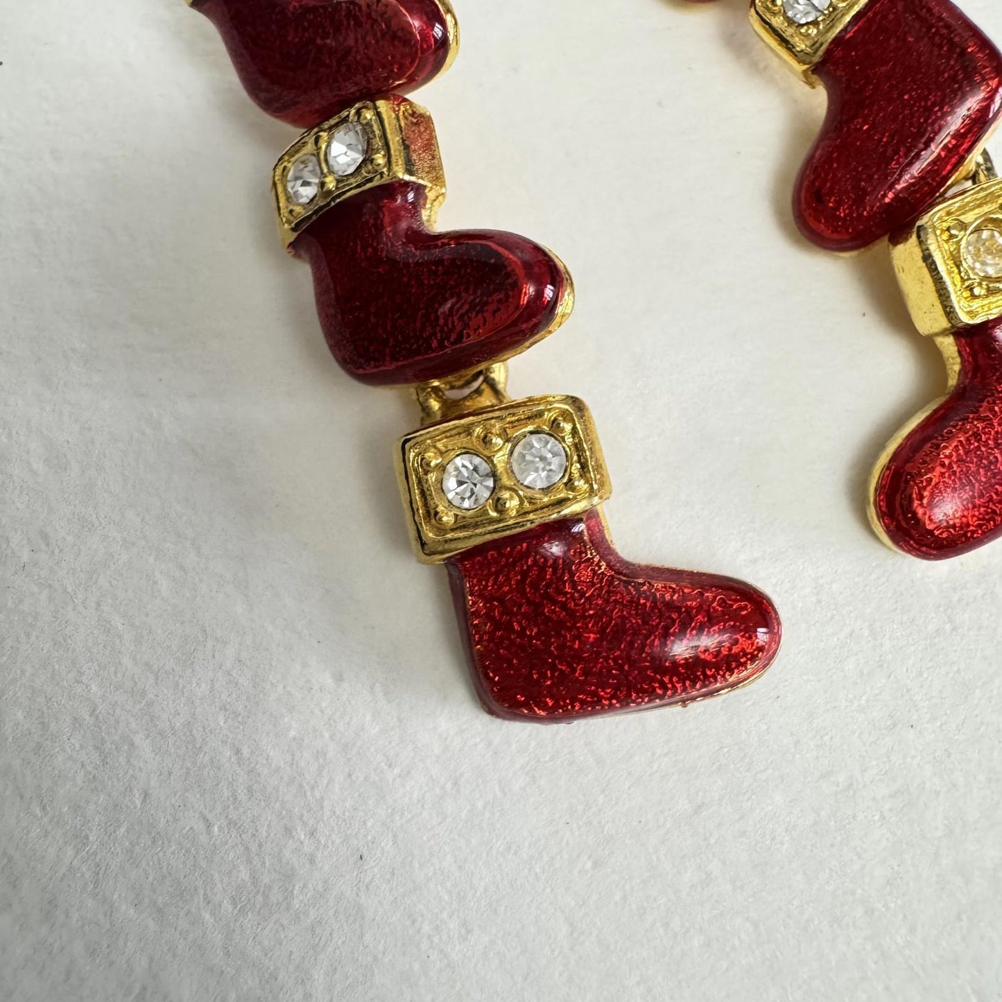 Festive Red Christmas Stocking Earrings – Holiday Dangle Jewelry