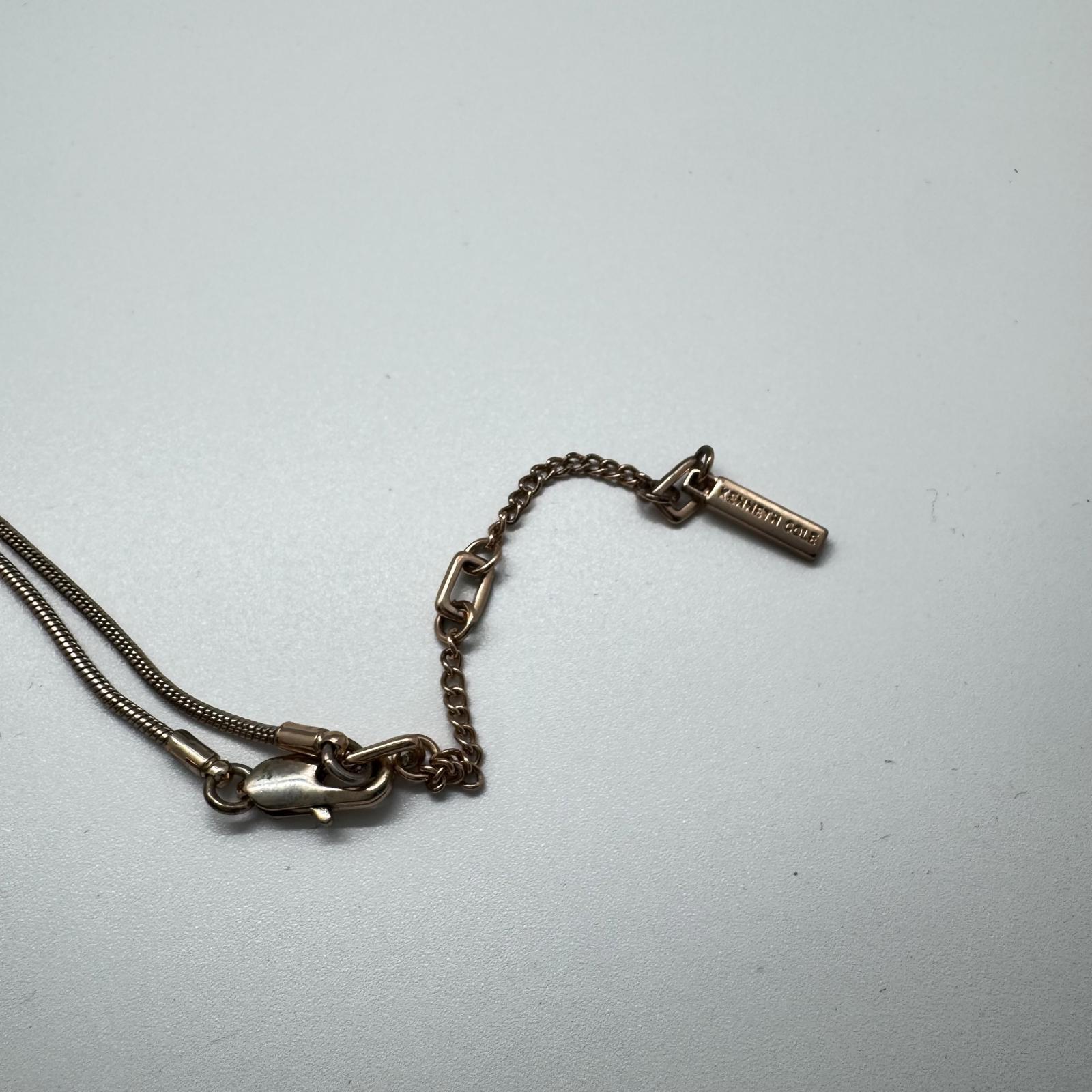 Kenneth Kole Necklace Faux Pearl and Gold Tone Chain Minimalist