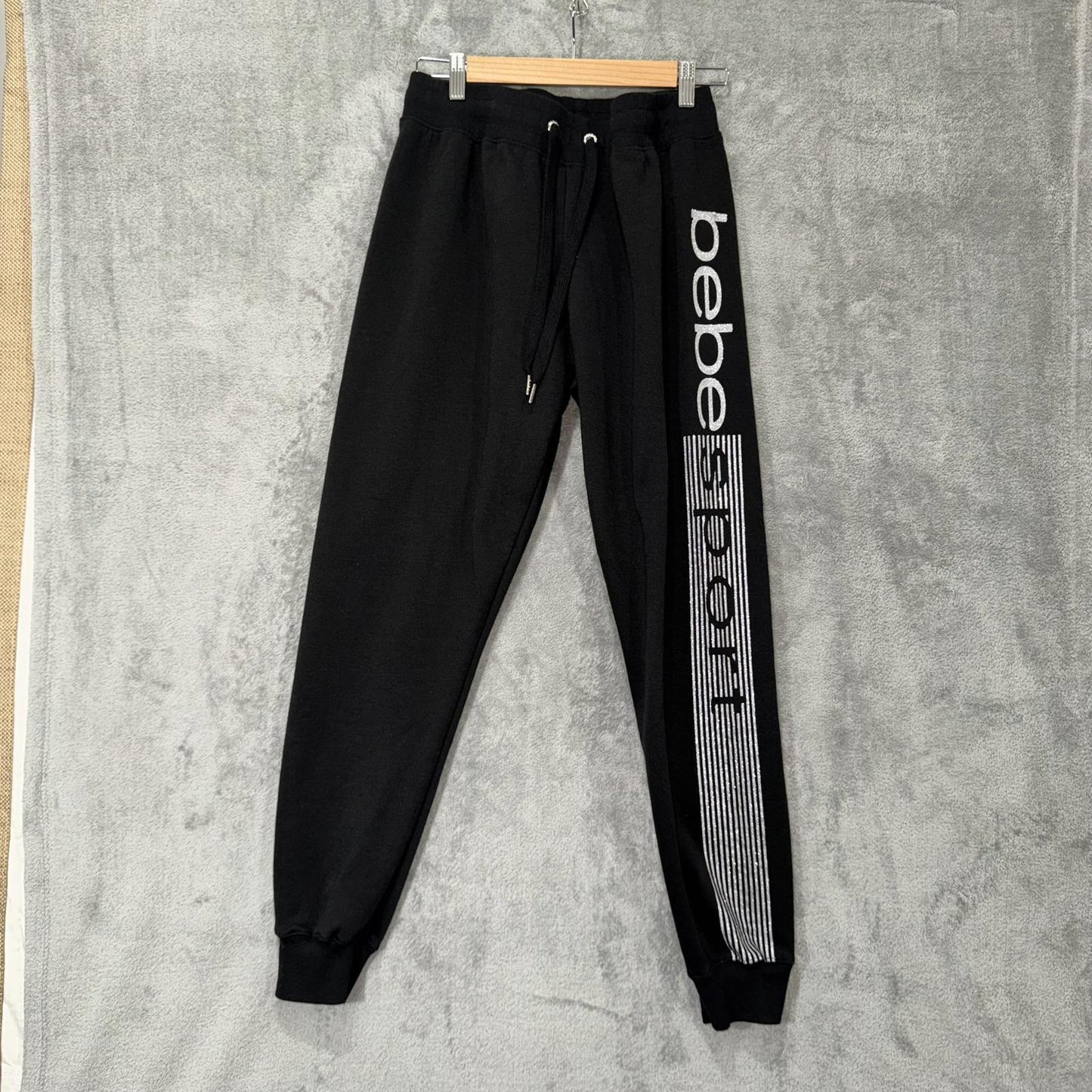 Bebe Sport Black Jogger Sweatpants – Women's Size M, Athleisure Lounge Pants