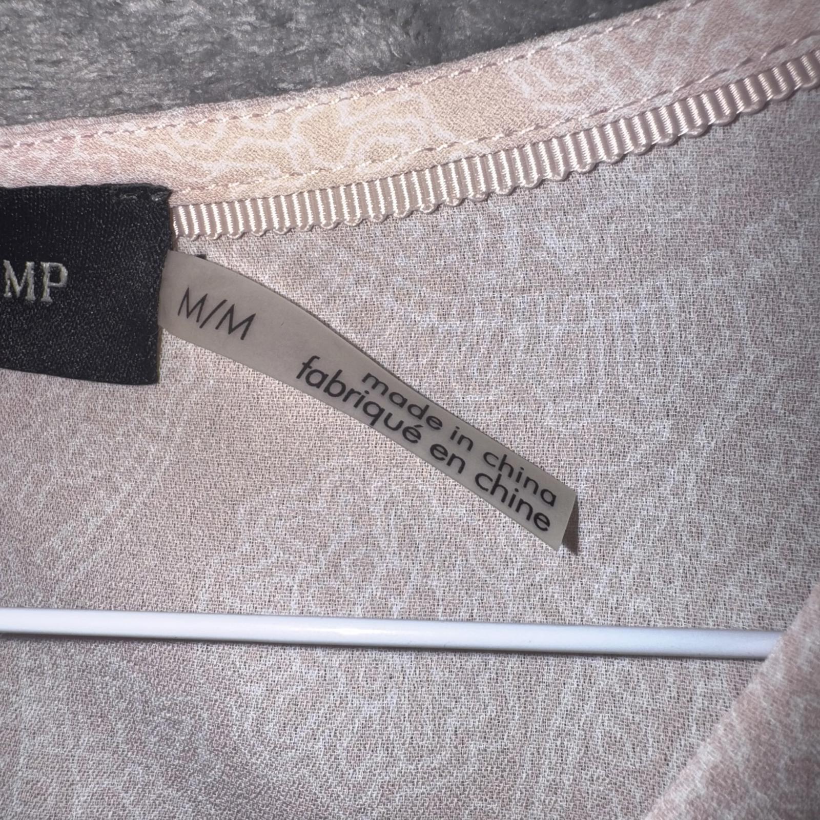 Ivanka Trump Blush Pink Boho Blouse – Lace Detail, Long Sleeve, Women's M