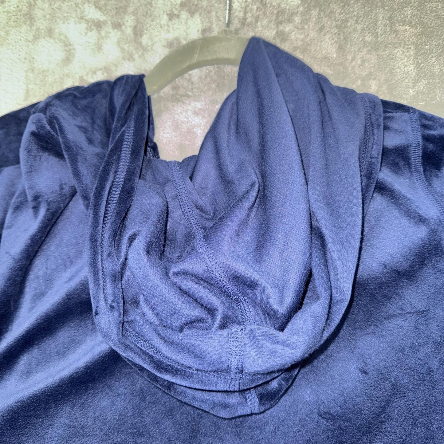 HUE Blue Velour Lounge Set – Zip Hoodie & Wide Leg Pants, Women's Size L