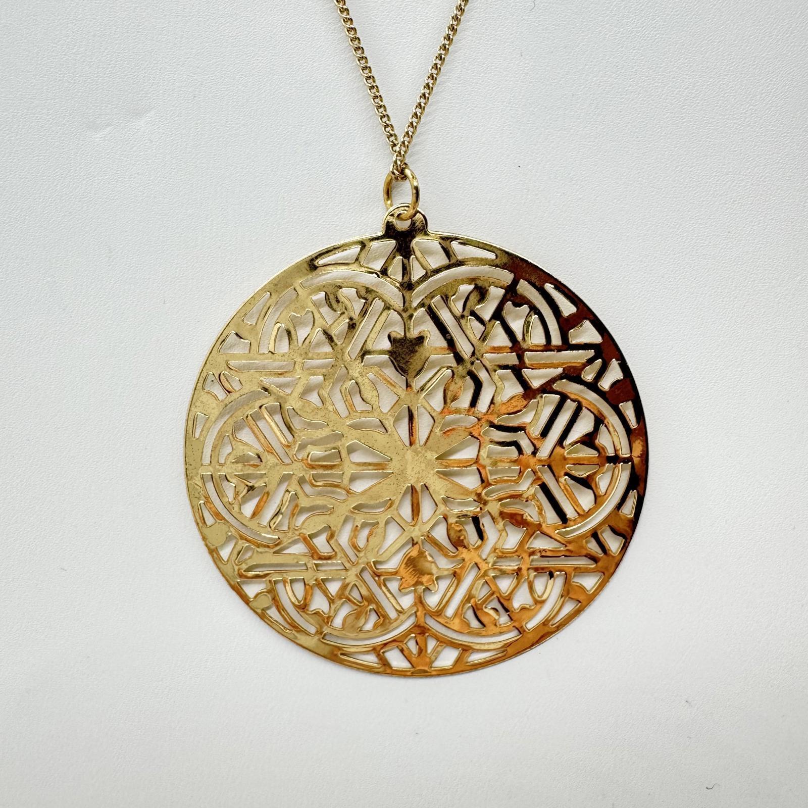 Elegant Gold-Tone Filigree Necklace