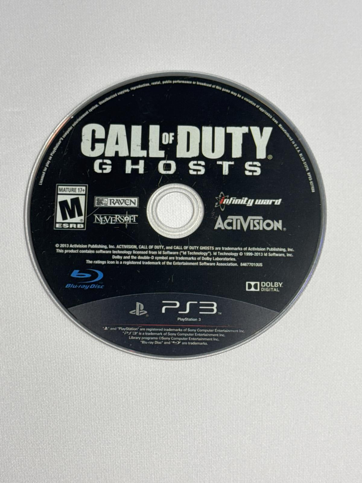 Call of Duty: Ghosts - PS3 Game Disc
