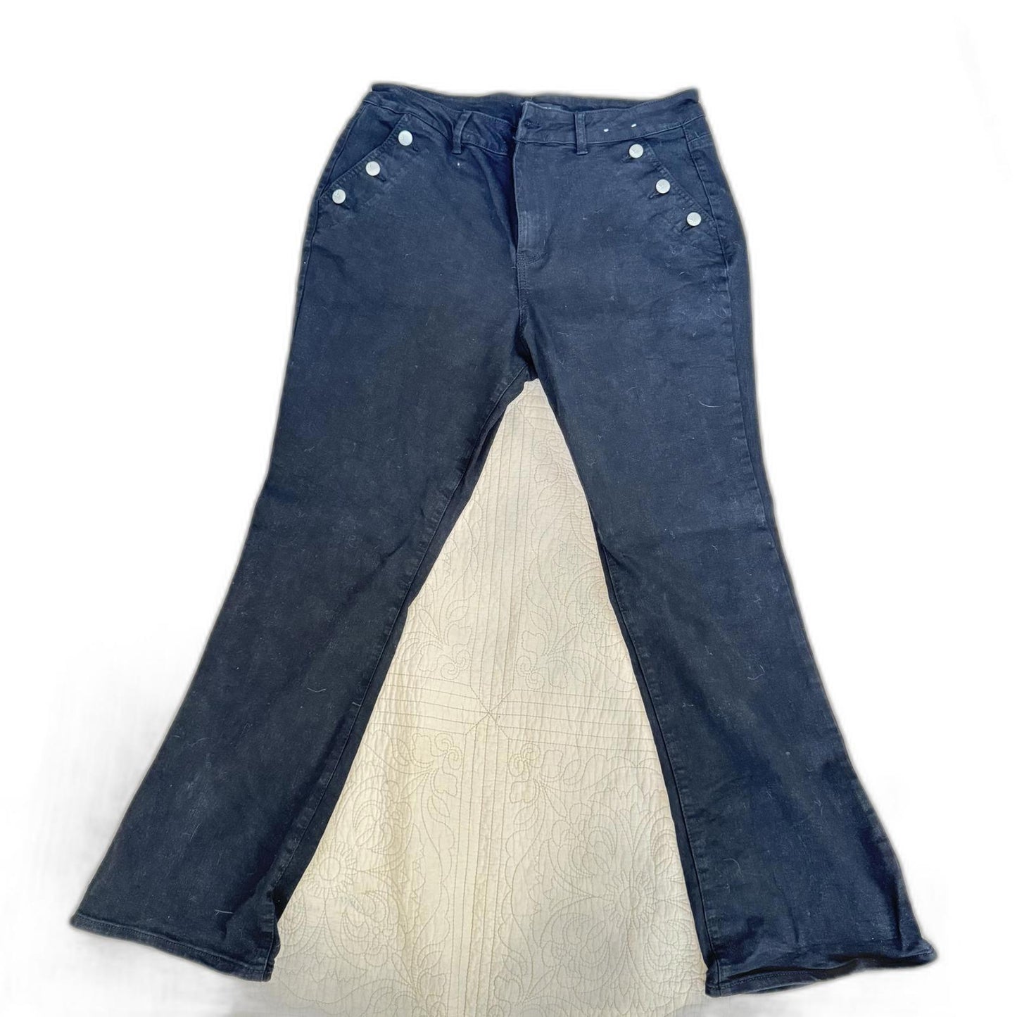 Stylish Black Bootcut Jeans by d.jeans - Size 16