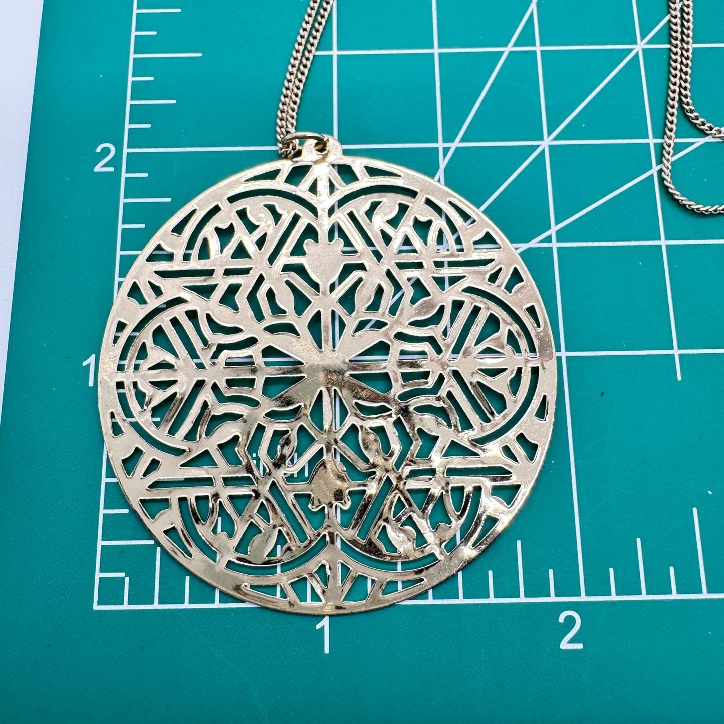 Elegant Gold-Tone Filigree Necklace