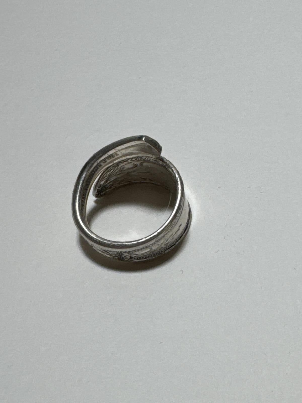 Stylish Vintage Silver Spoon Wrap Ring XL Size Ring Size 11