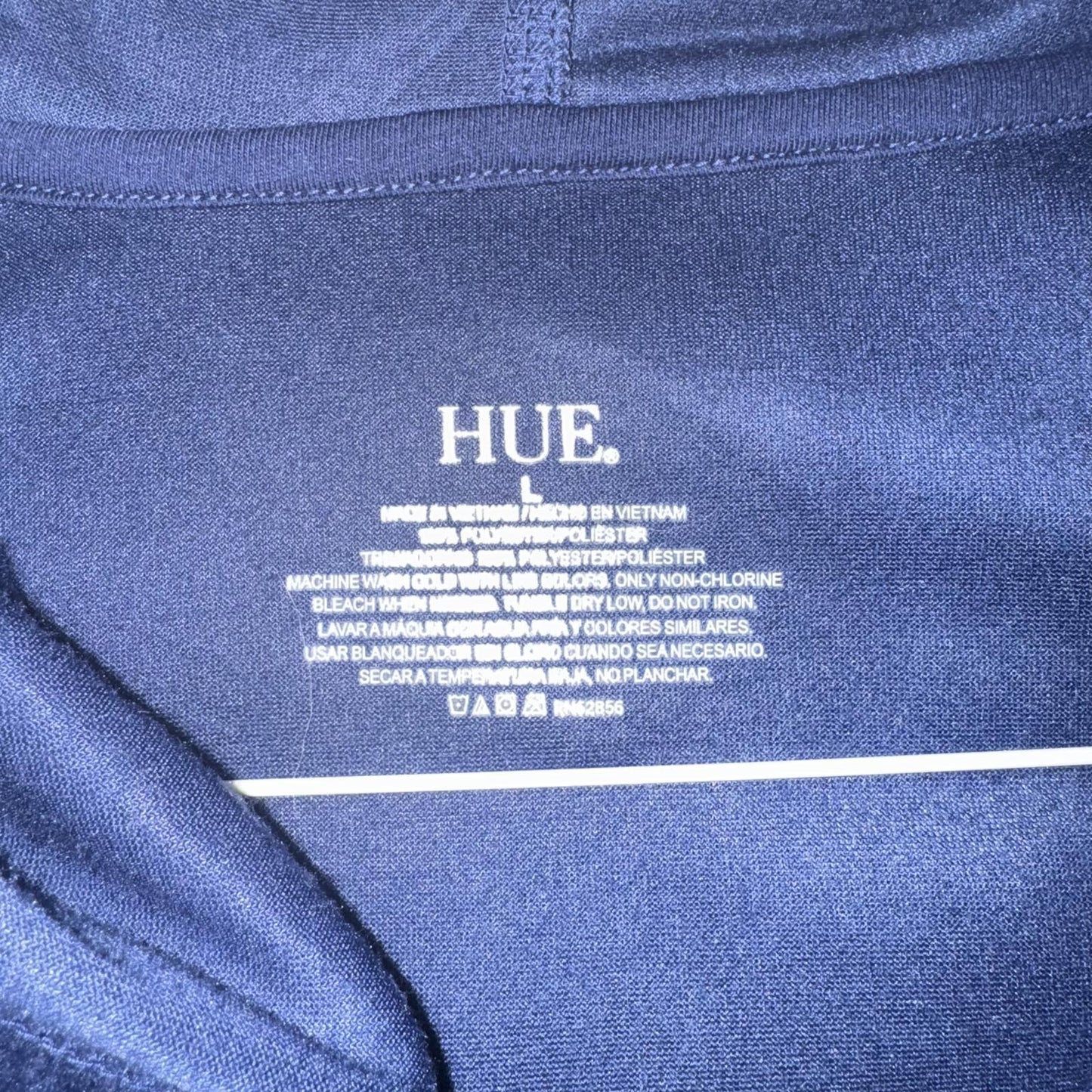 HUE Blue Velour Lounge Set – Zip Hoodie & Wide Leg Pants, Women's Size L