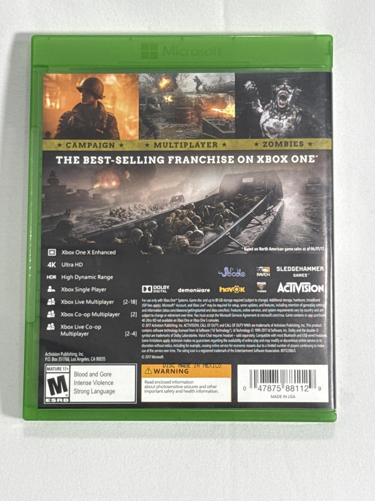 Call of Duty WWII for Xbox One - Action-Packed First-Person Shooter