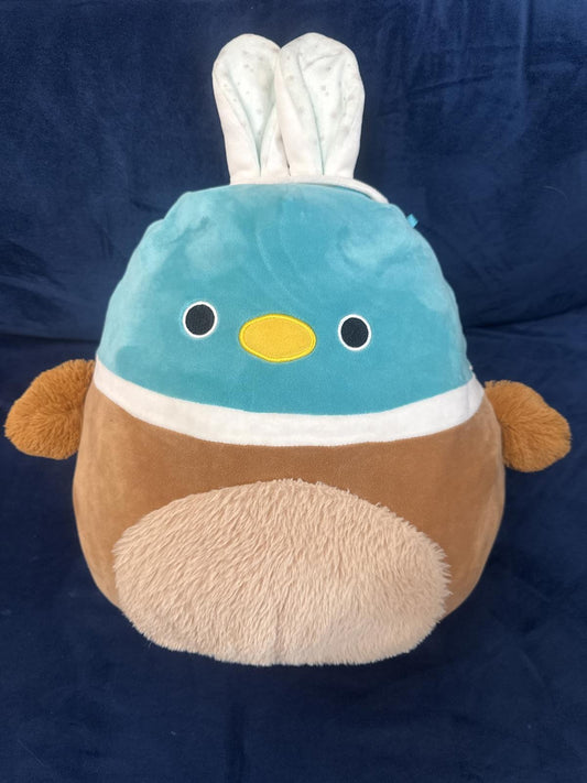 Squishmallows 12” Daksa The Duck Bunny Ears Easter 2023 Kelly Toy Fuzzy