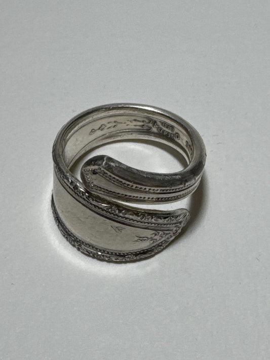 Stylish Vintage Silver Spoon Wrap Ring XL Size Ring Size 11