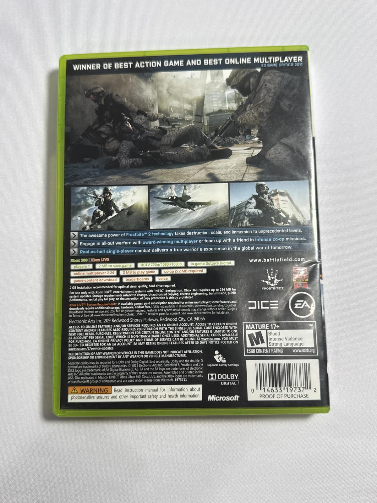 Battlefield 3 for Xbox 360 - Action-Packed Shooter