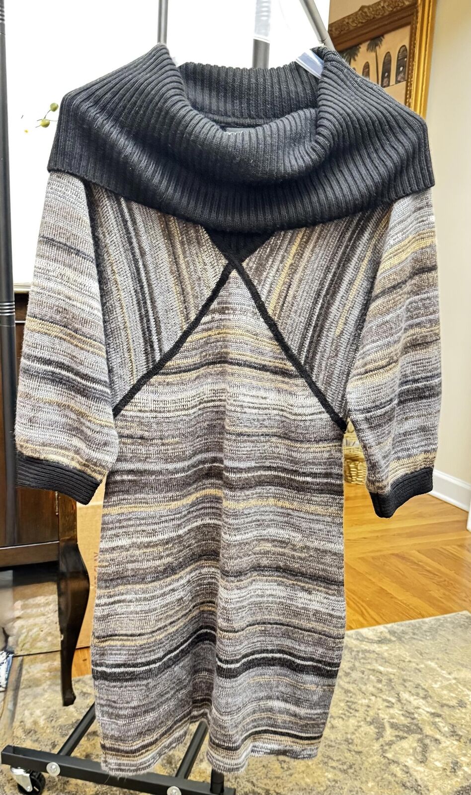 Nine West Cozy Knit Dress with Oversized Cowl Neck