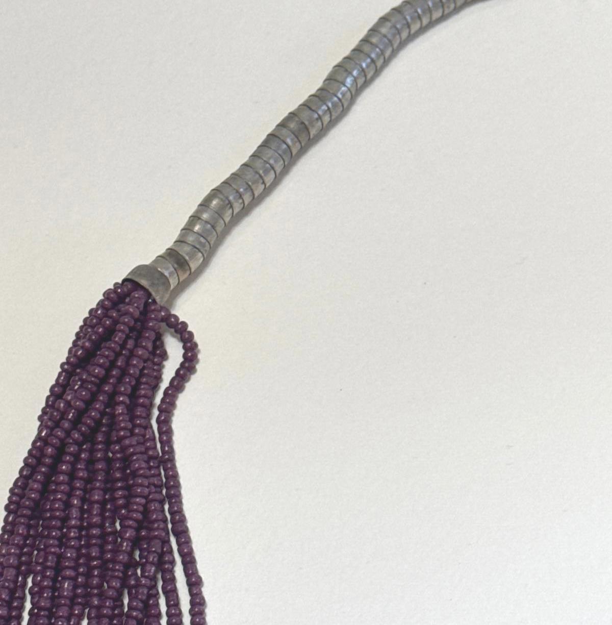 Boho Multi-Strand Purple Beaded Necklace – Layered Tribal Jewelry