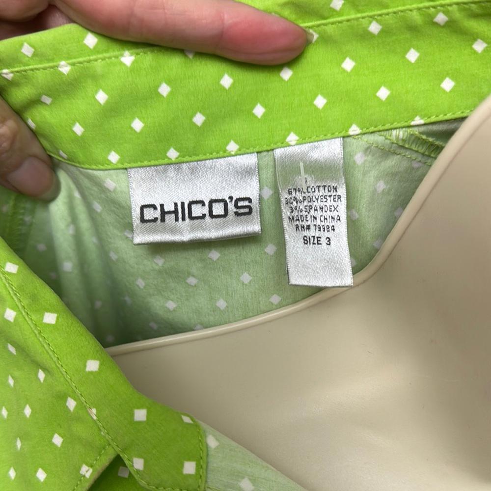 Bright Green Polka Dot Button-Up Shirt