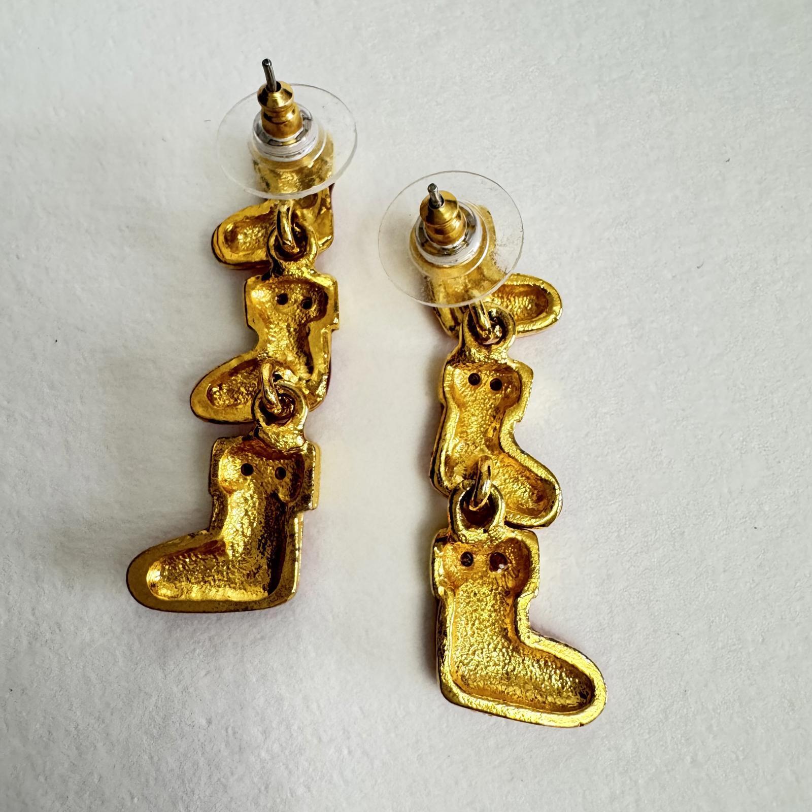Festive Red Christmas Stocking Earrings – Holiday Dangle Jewelry