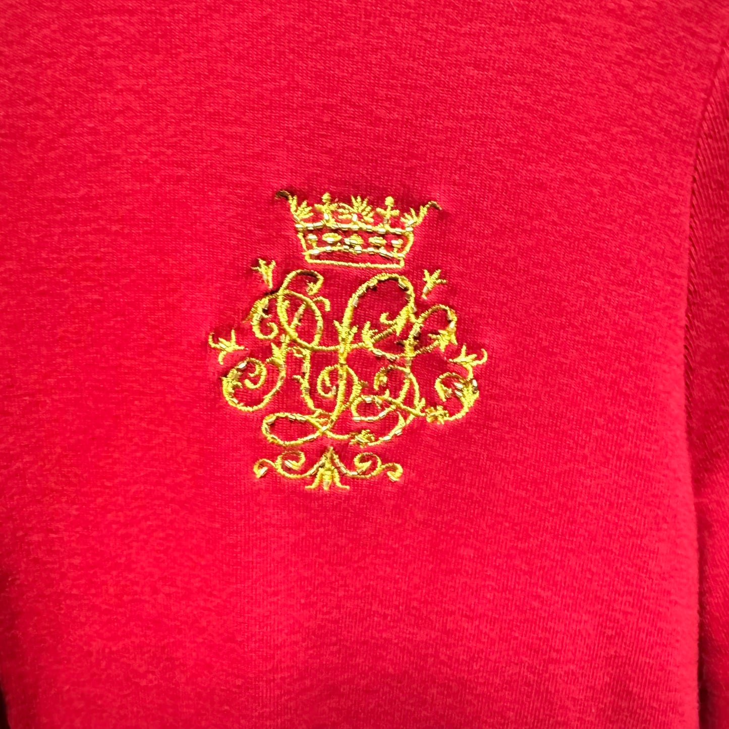 Lauren Ralph Lauren Red Long Sleeve Henley Shirt - XL