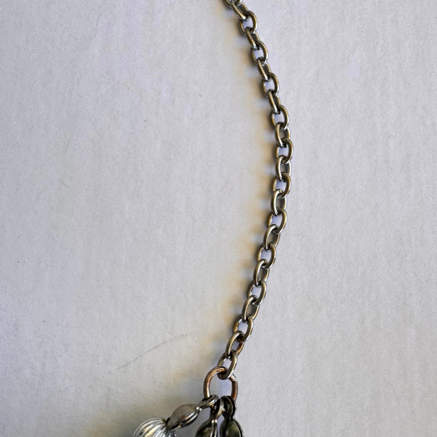Bohemian Turquoise Color Beaded Necklace with Silver Accents